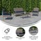 Emma and Oliver 4 Piece Patio Set with Steel Frame and Cushions - Outdoor Seating